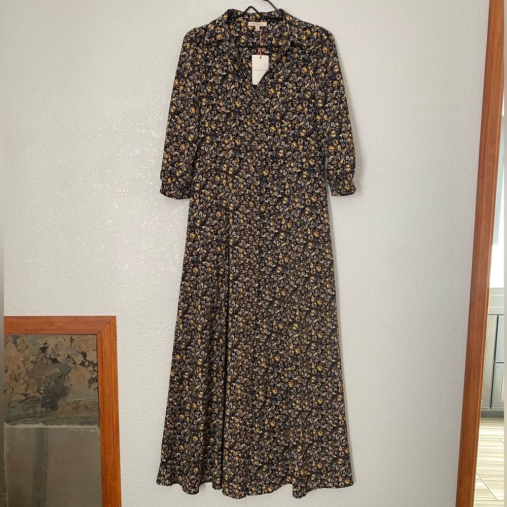 Skies Are Blue Floral Long Sleeve Maxi Dress